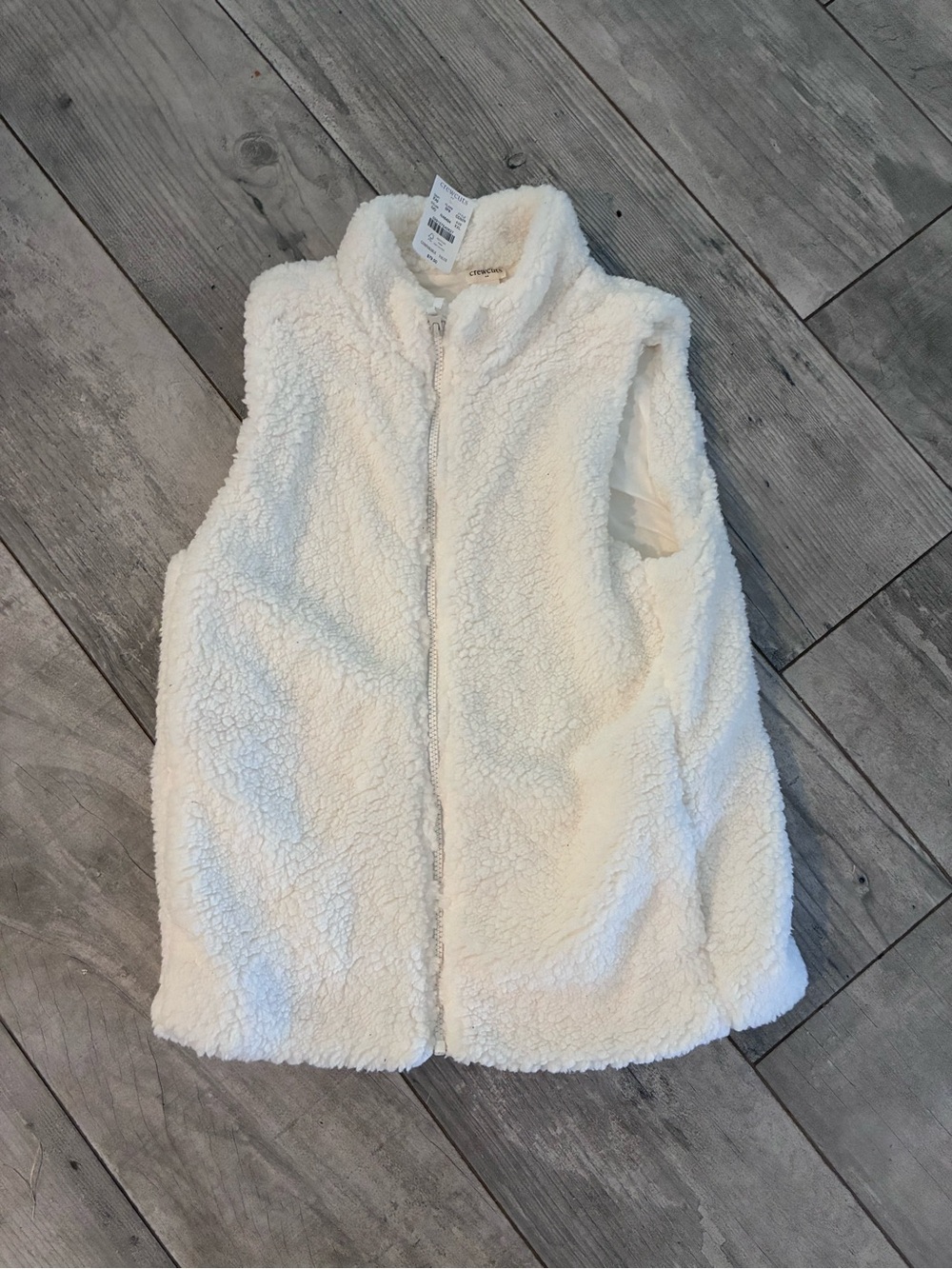 Crewcuts Cream Sherpa Vest